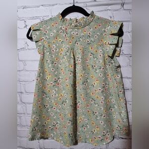 Monteau Green Floral Blouse